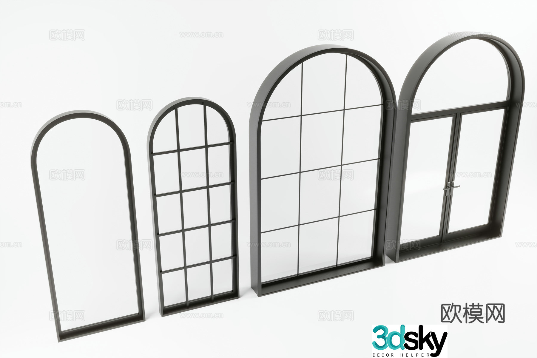 Door Single Open Door 3D Model