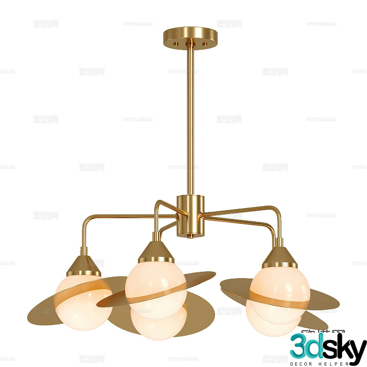 Modern simple and light luxury chandeliers chandeliers simple chandeliers spherical chandeliers living room chandeliers 3D model