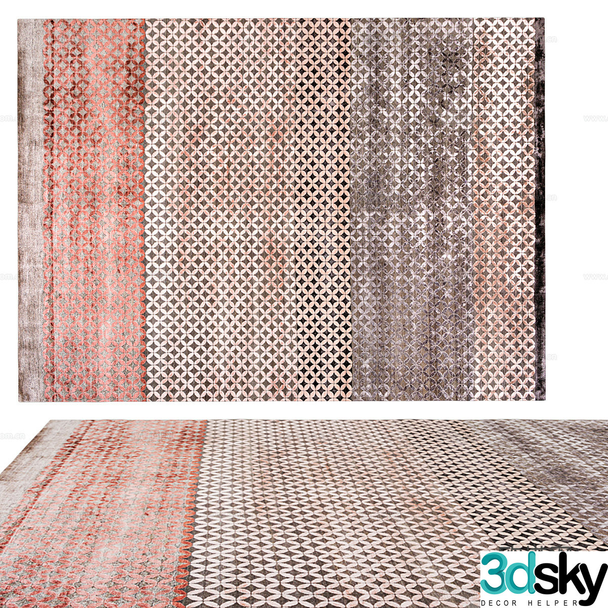 Modern minimalist carpet Carpet Simple carpet Living room carpet 3d model