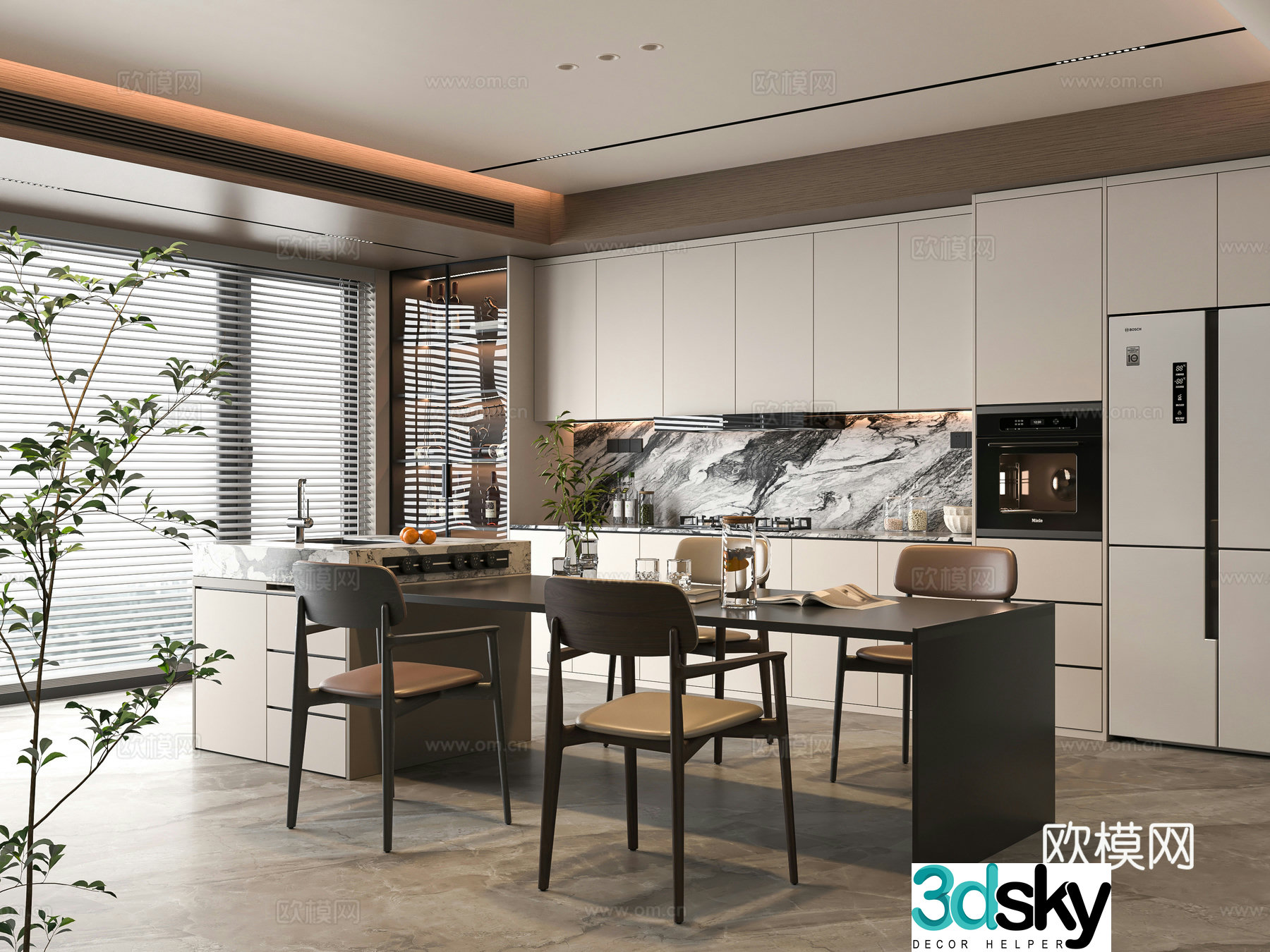 Modern restaurant 3d model
