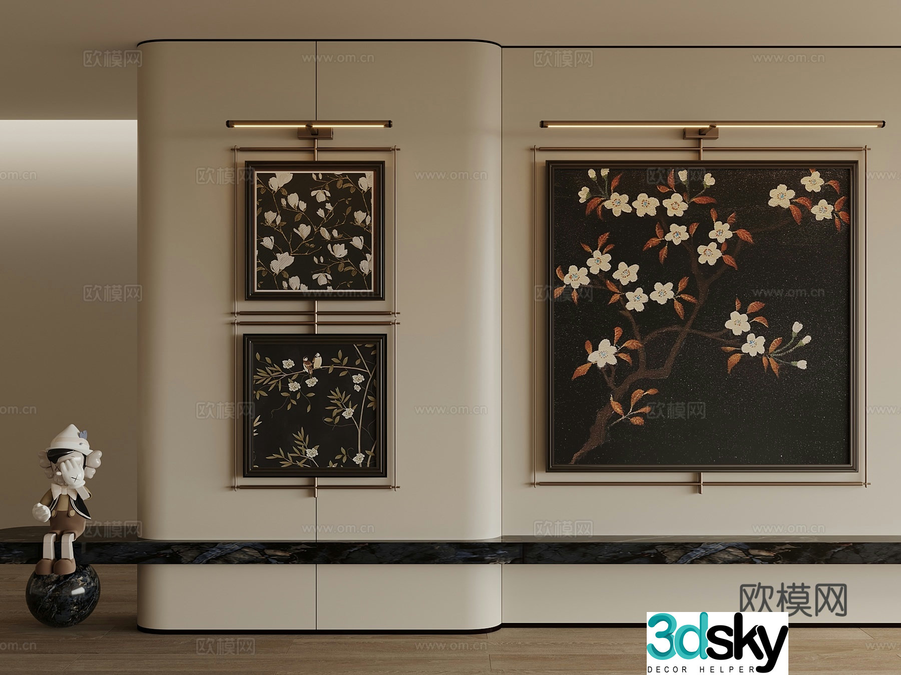 French medieval hanging paintings decorative paintings hanging paintings picture frames living room hanging paintings 3D model