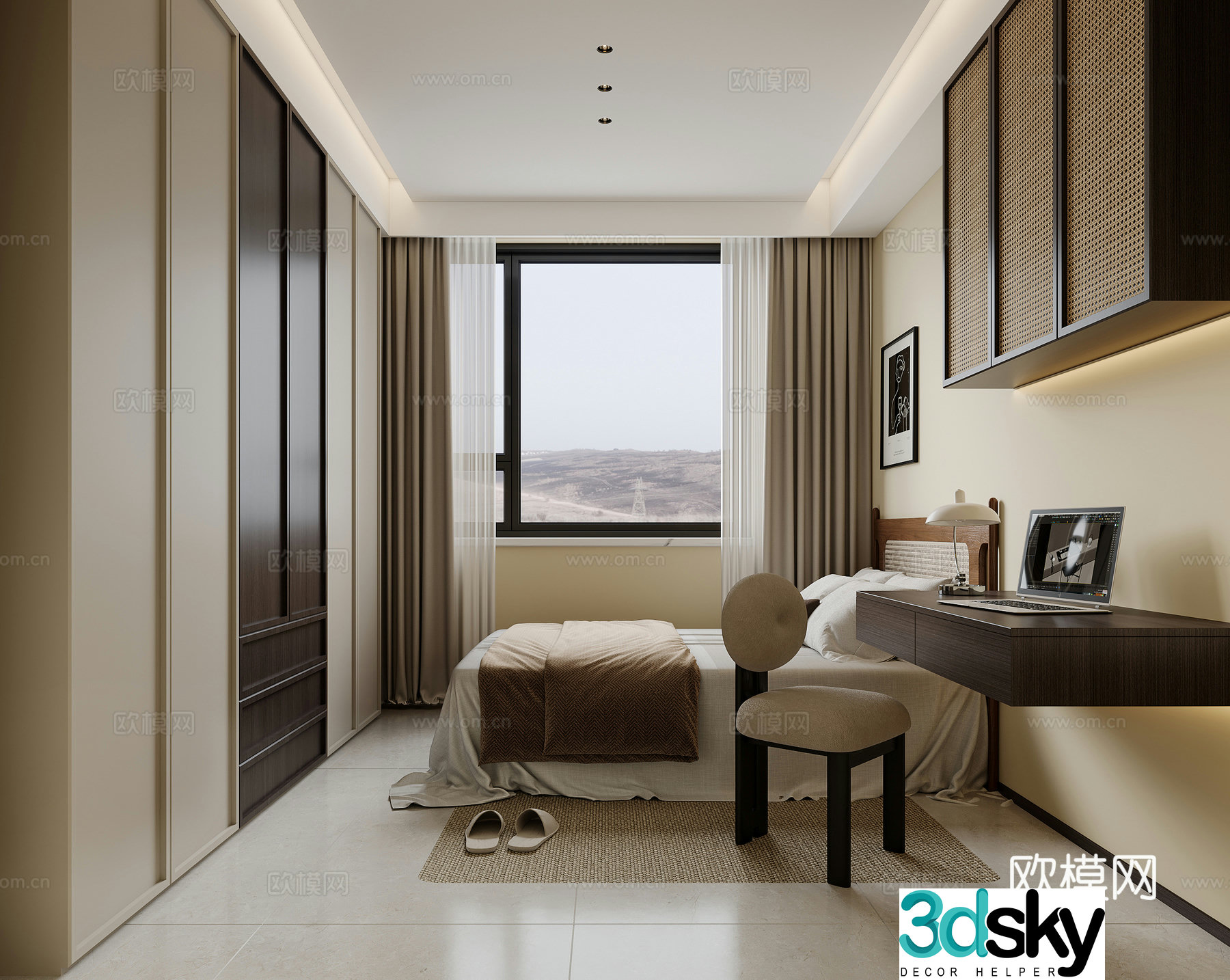 Wasabi Bedroom 3D Model