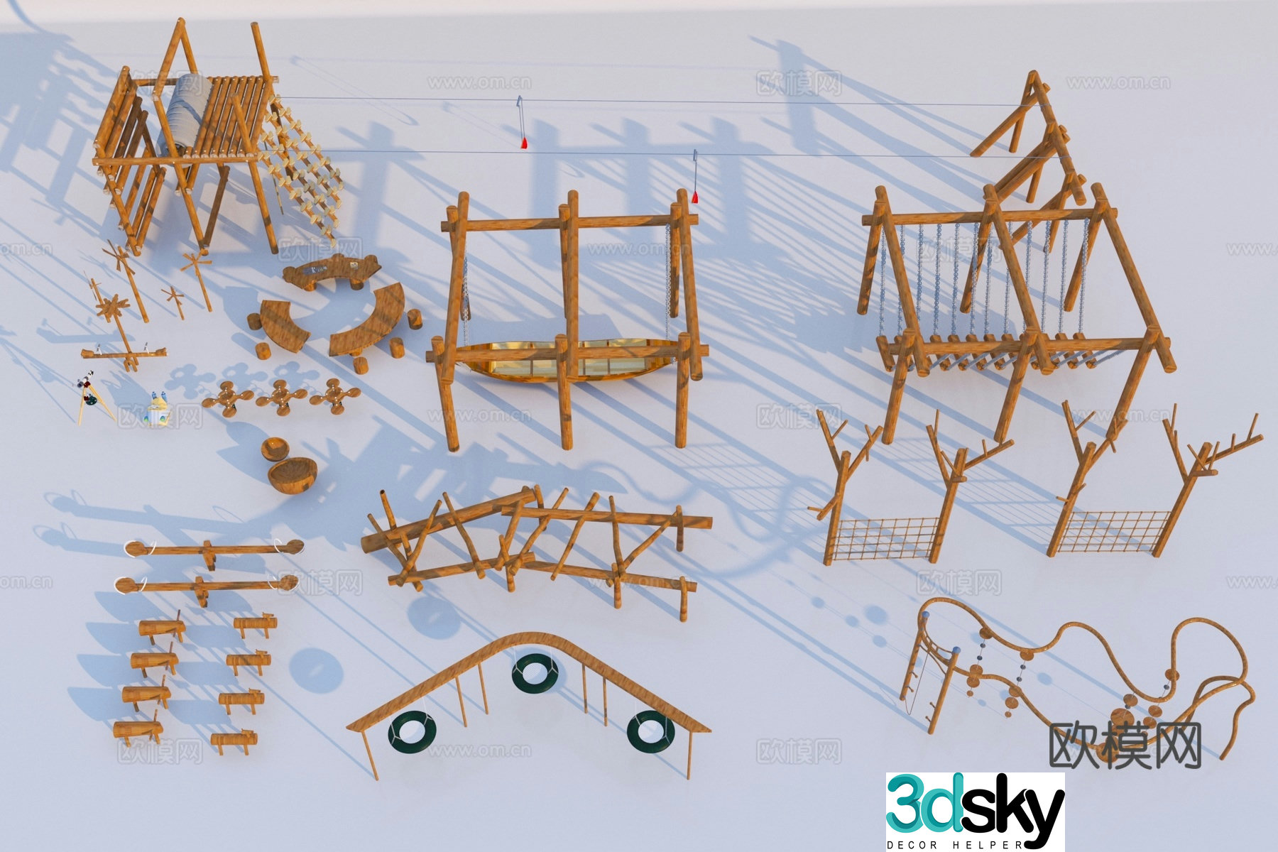 Children’s equipment combination 3D model