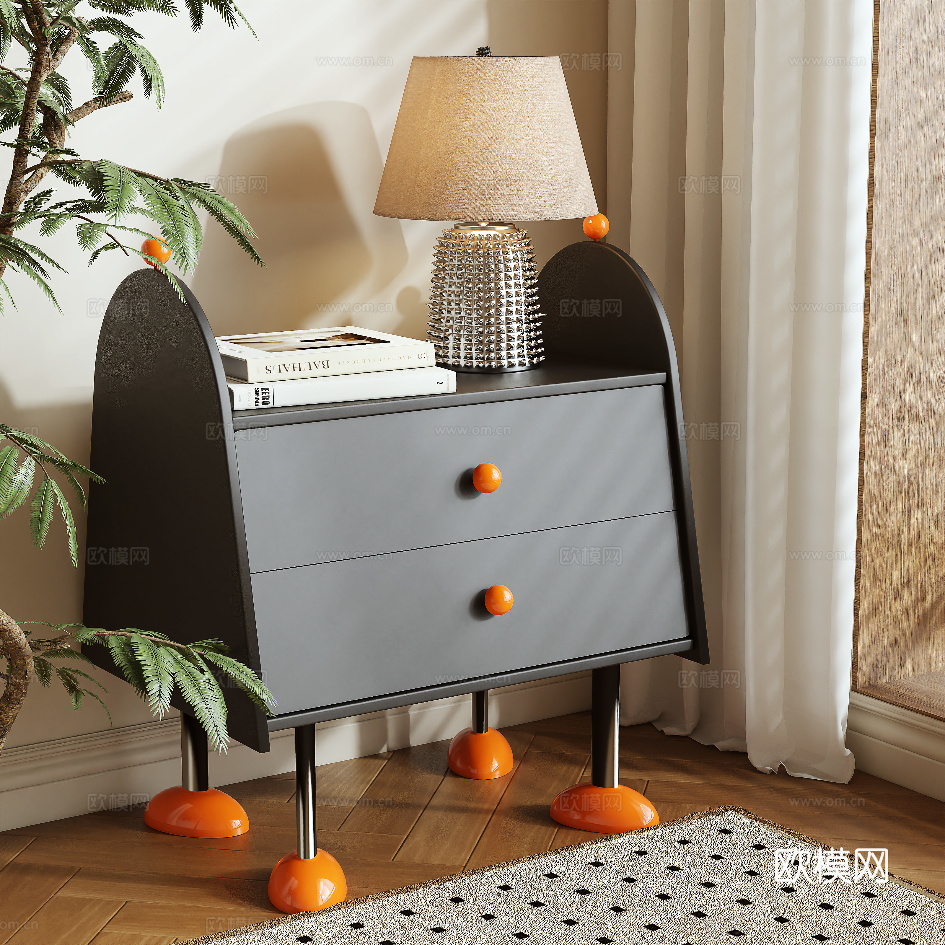 Modern night table 3d model