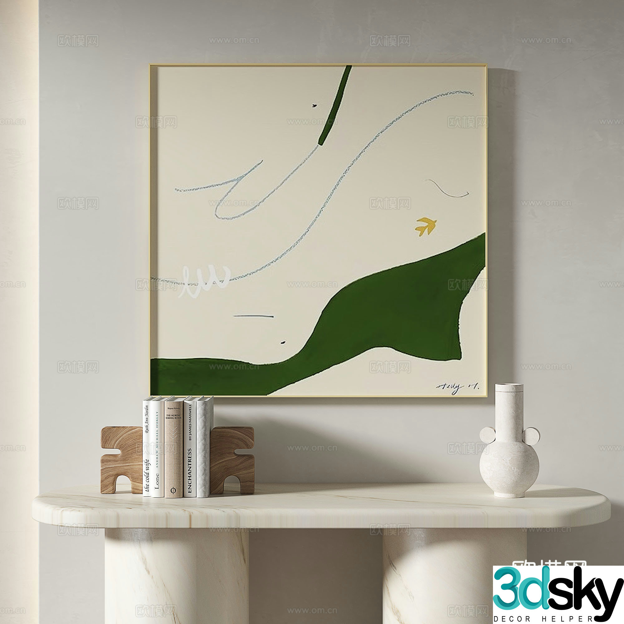 Modern simple decorative painting 3d model
