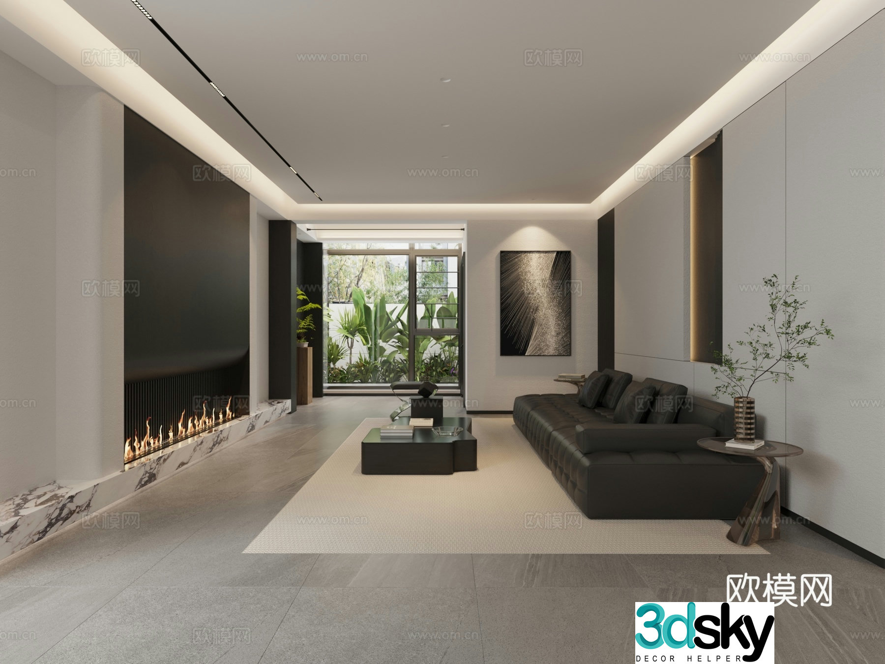 Modern living room 3d model