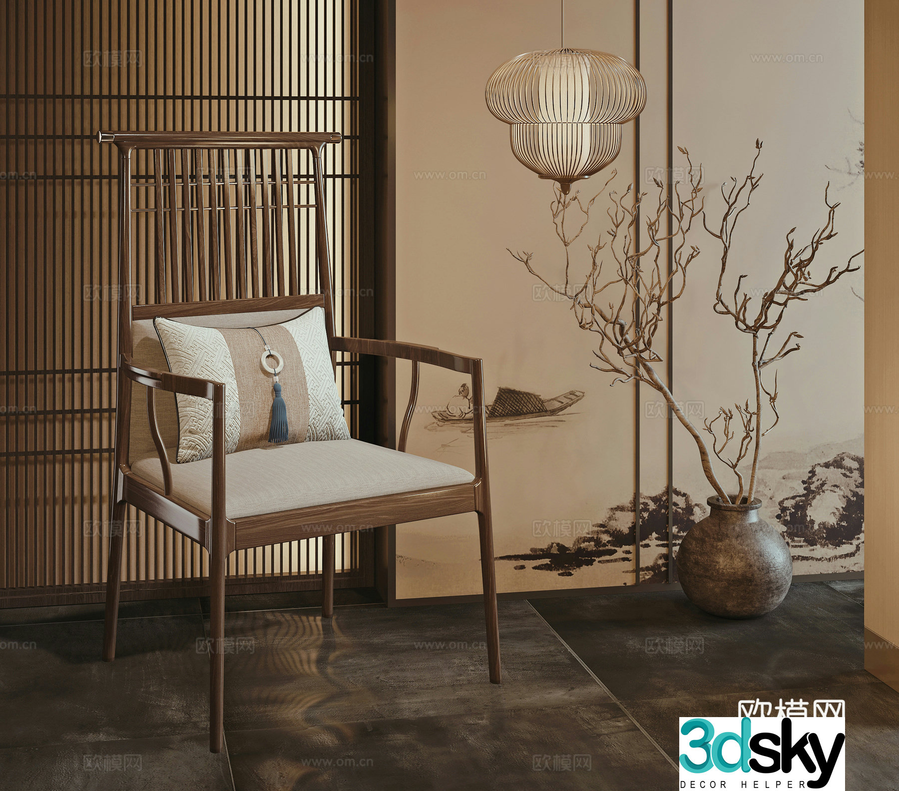 New Chinese chair 3d model