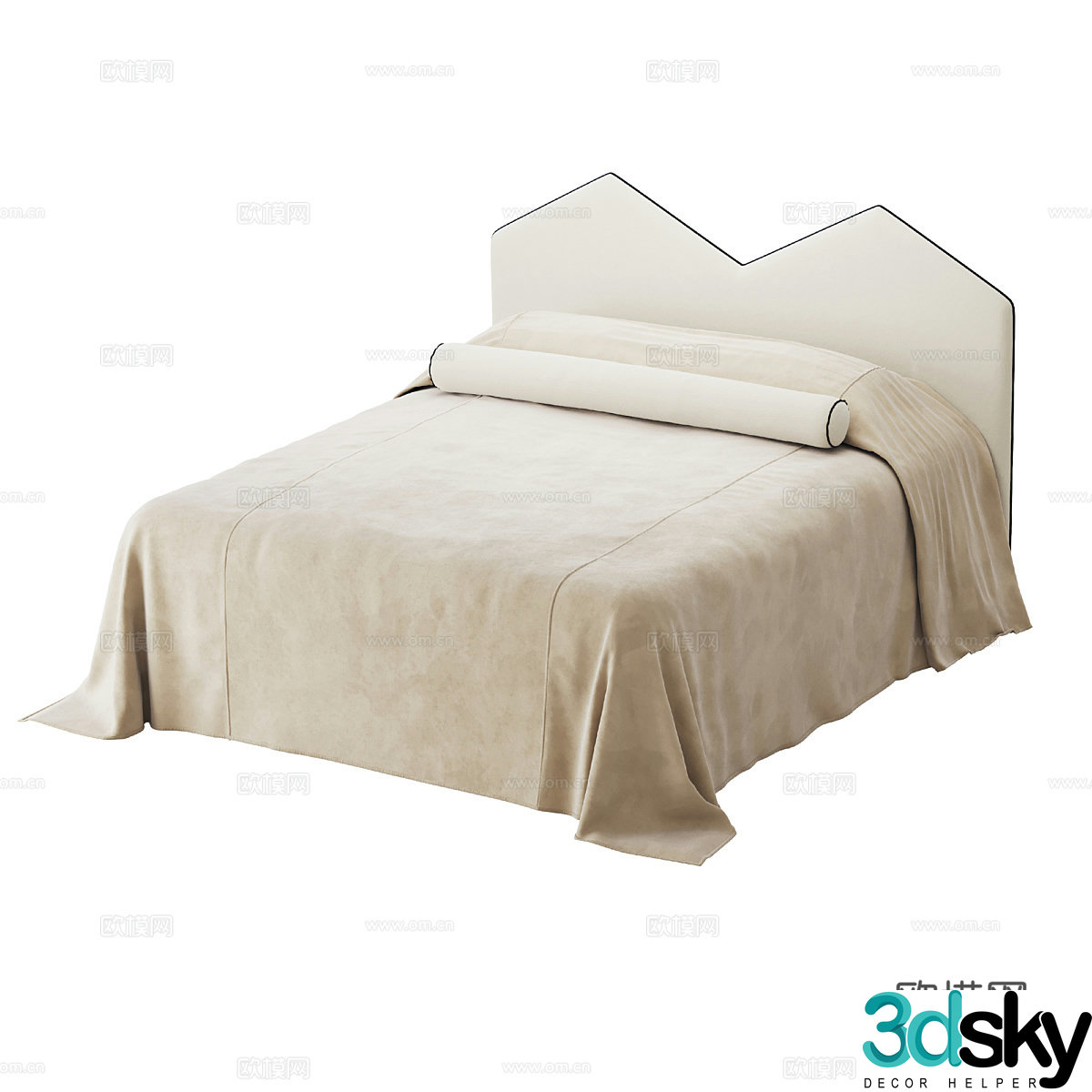 Double bed 3d model
