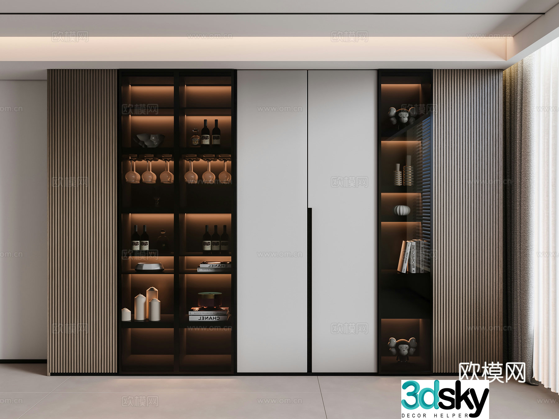 Modern Italian wine cabinet 3D model
