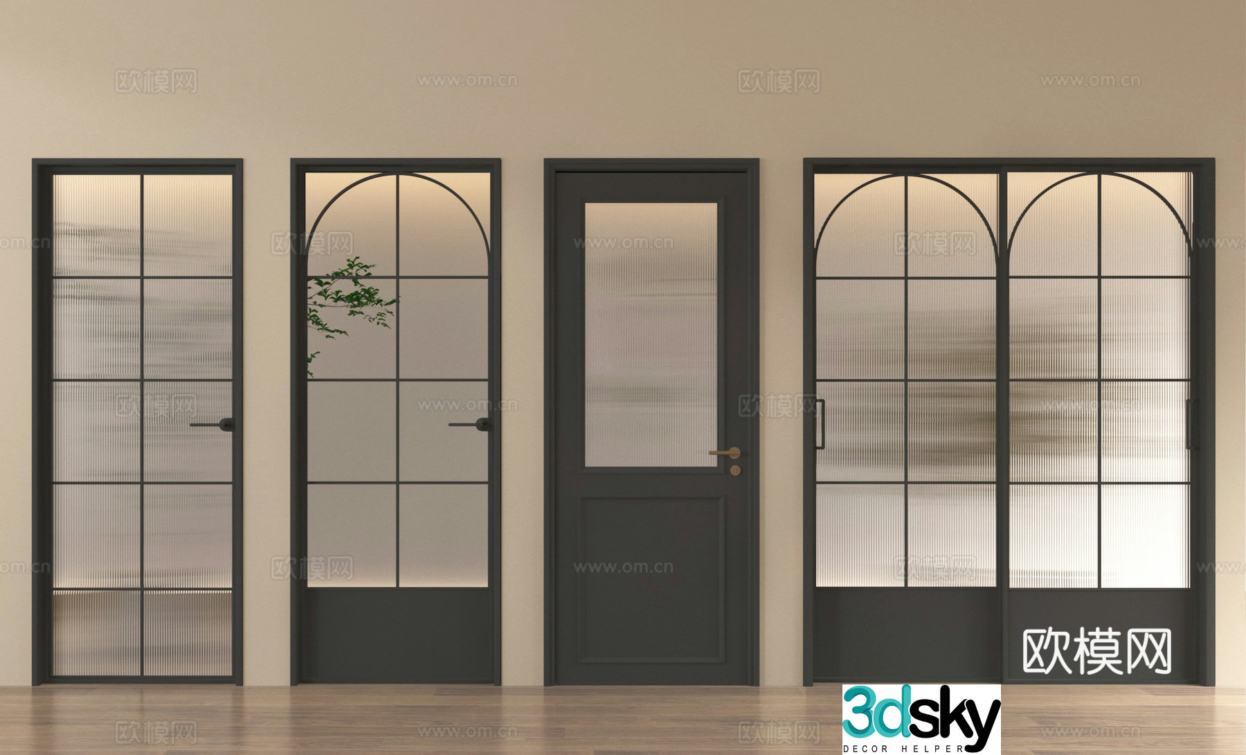 French doors entrance doors kitchen and bathroom doors sliding doors glass doors 3D models