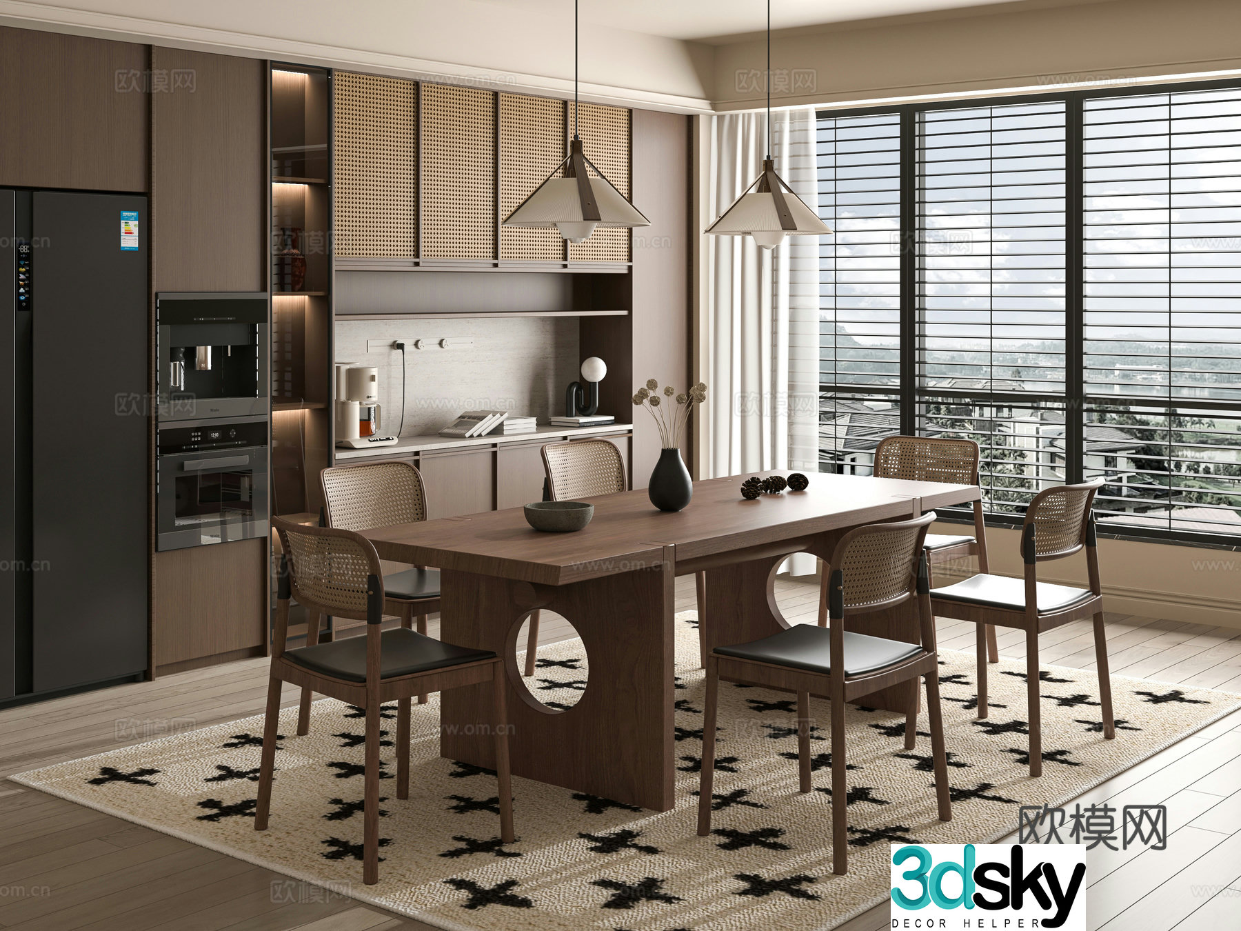 Modern restaurant 3d model