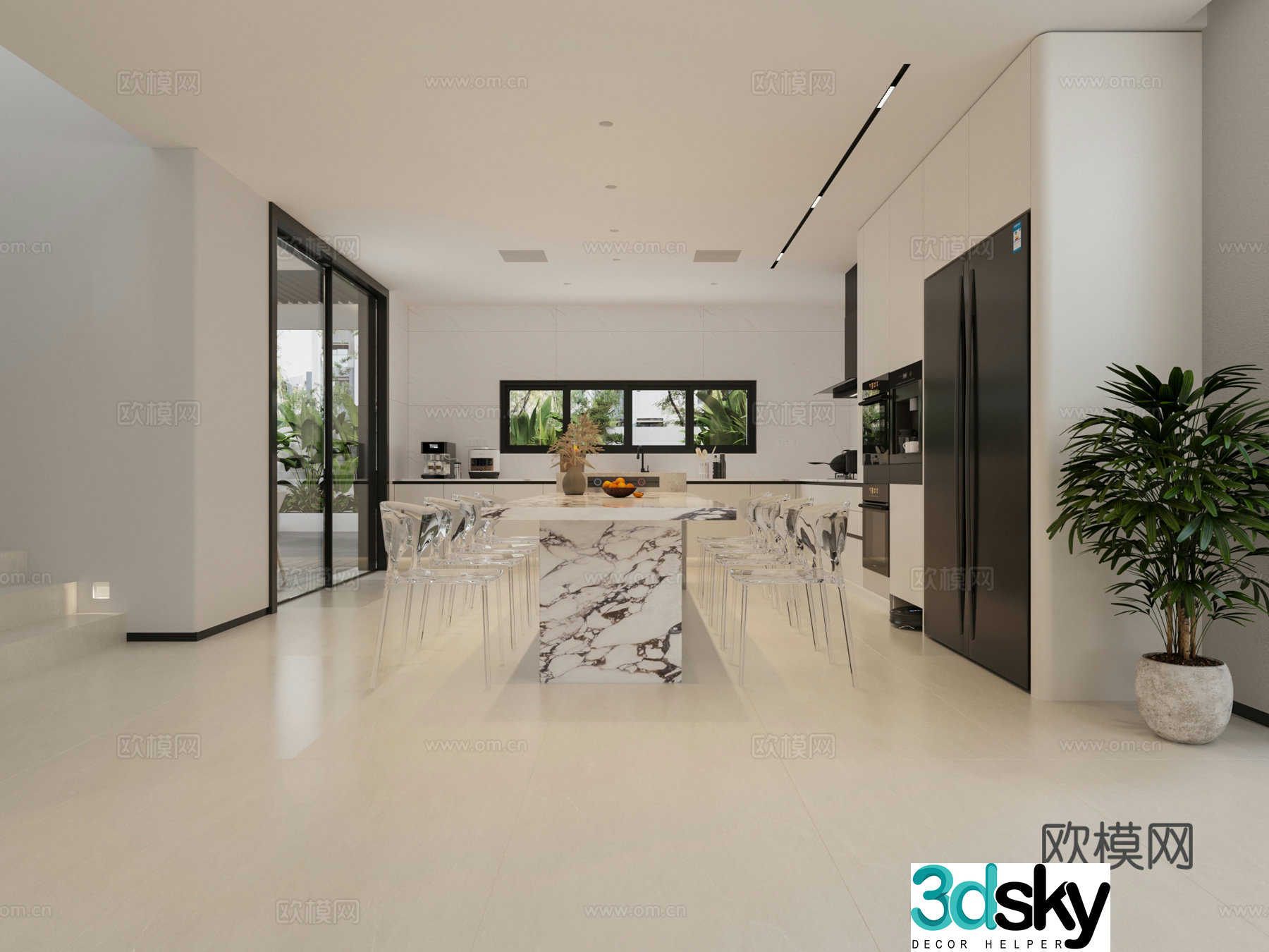 Modern restaurant 3d model