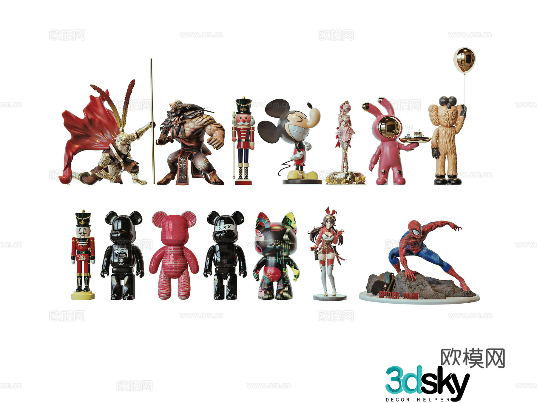 Modern doll figure toy 3d model