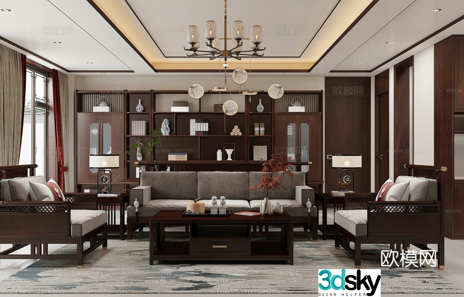 New Chinese living room 3D model