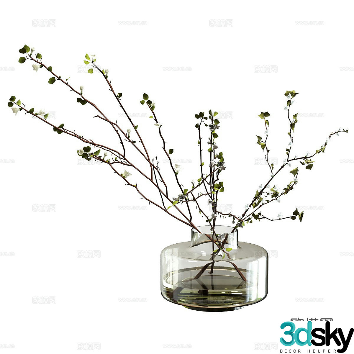 Vase flowers 3d model