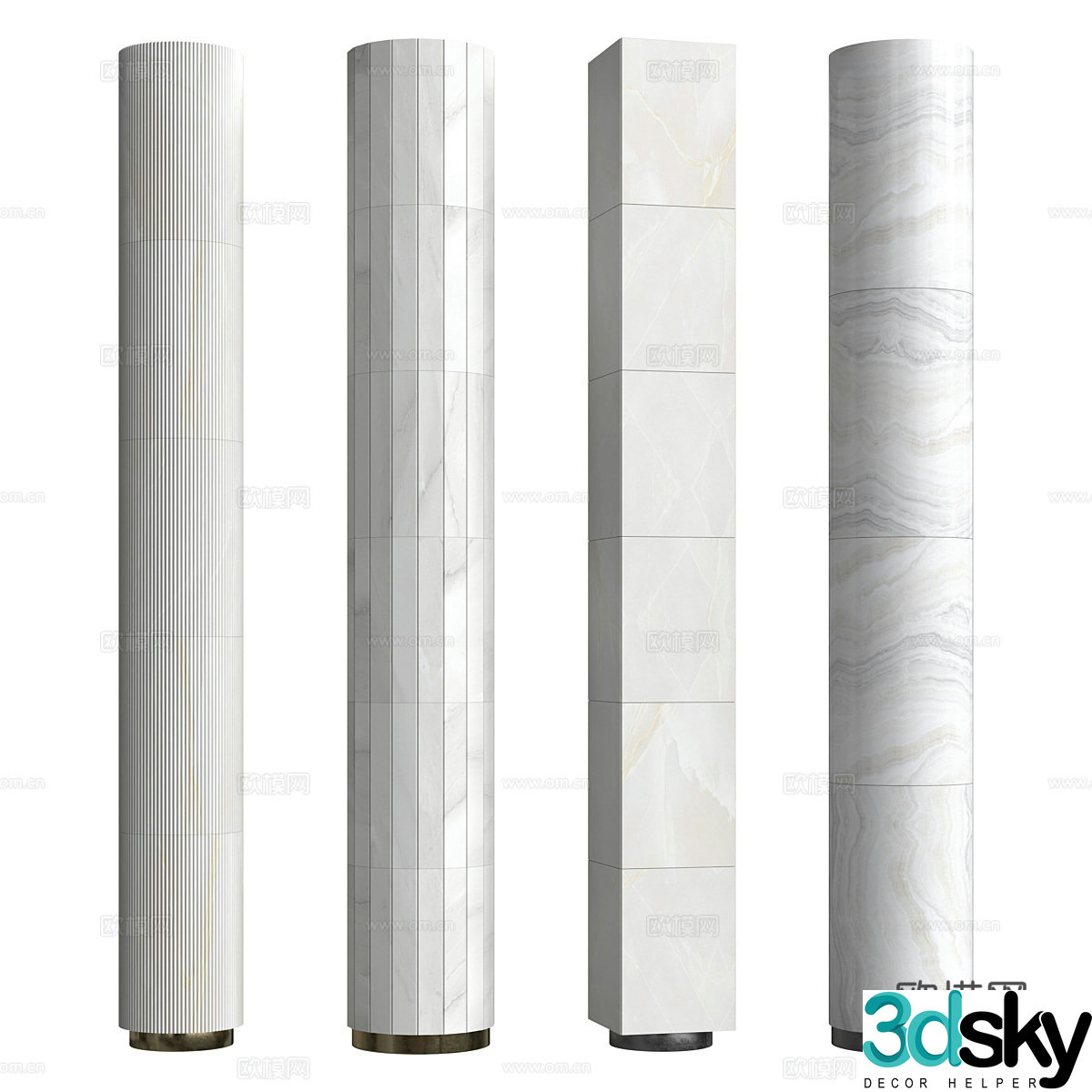 Marble column 3d model