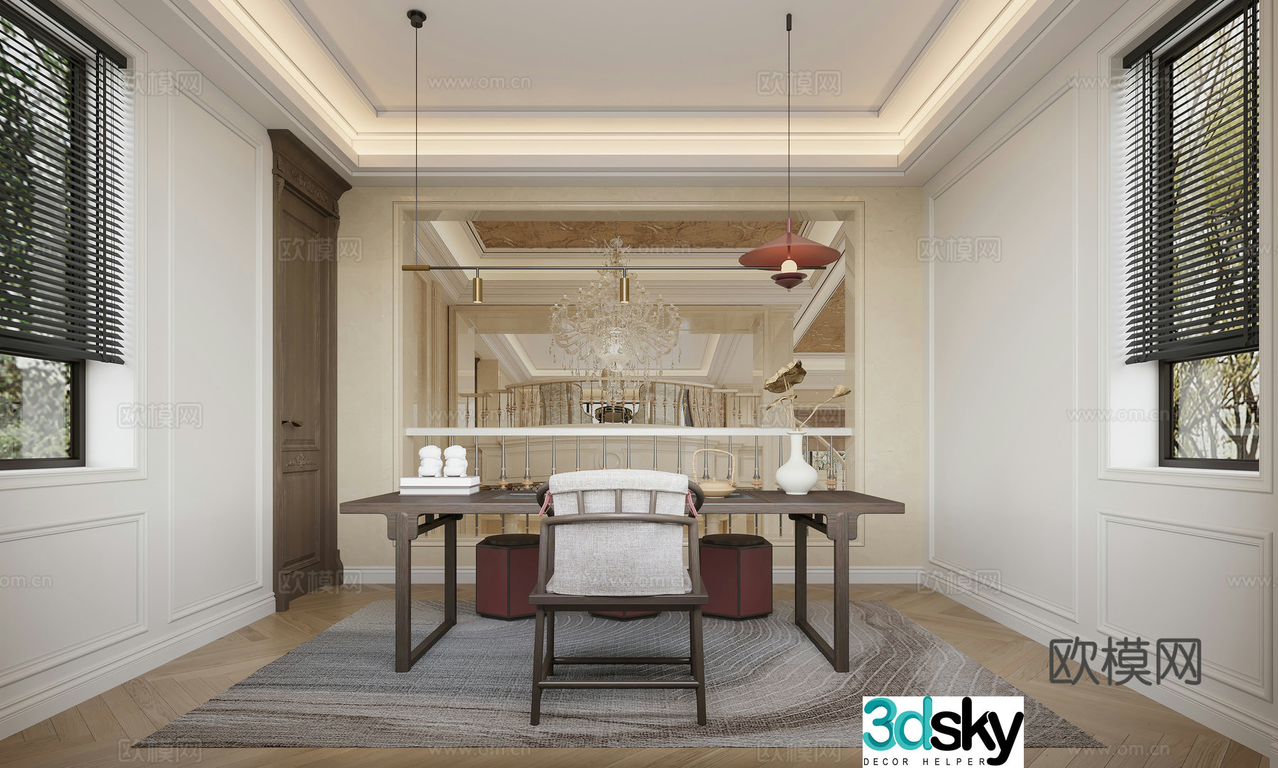 American tea room 3d model