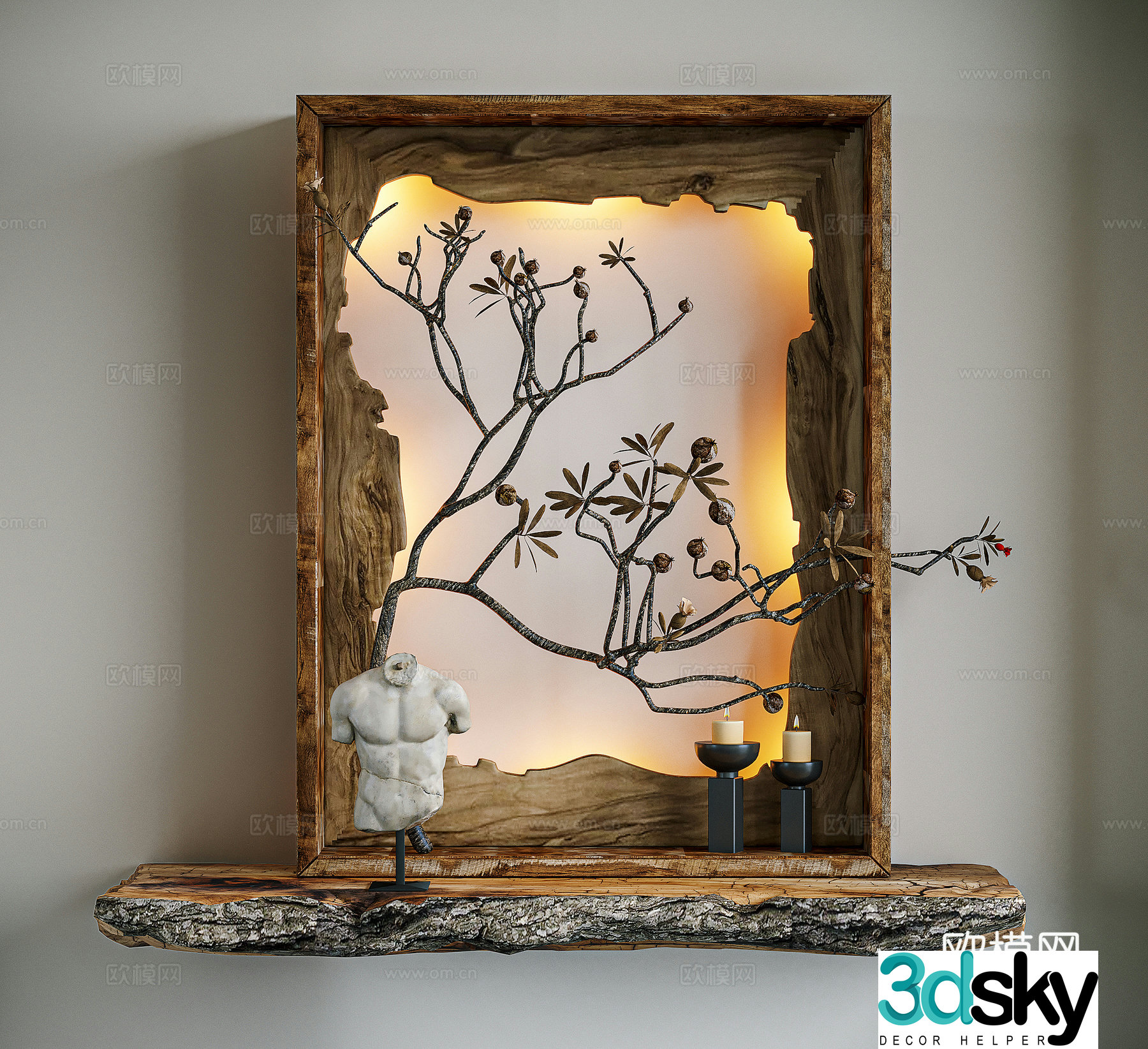 Wasabi wind hanging painting 3d model