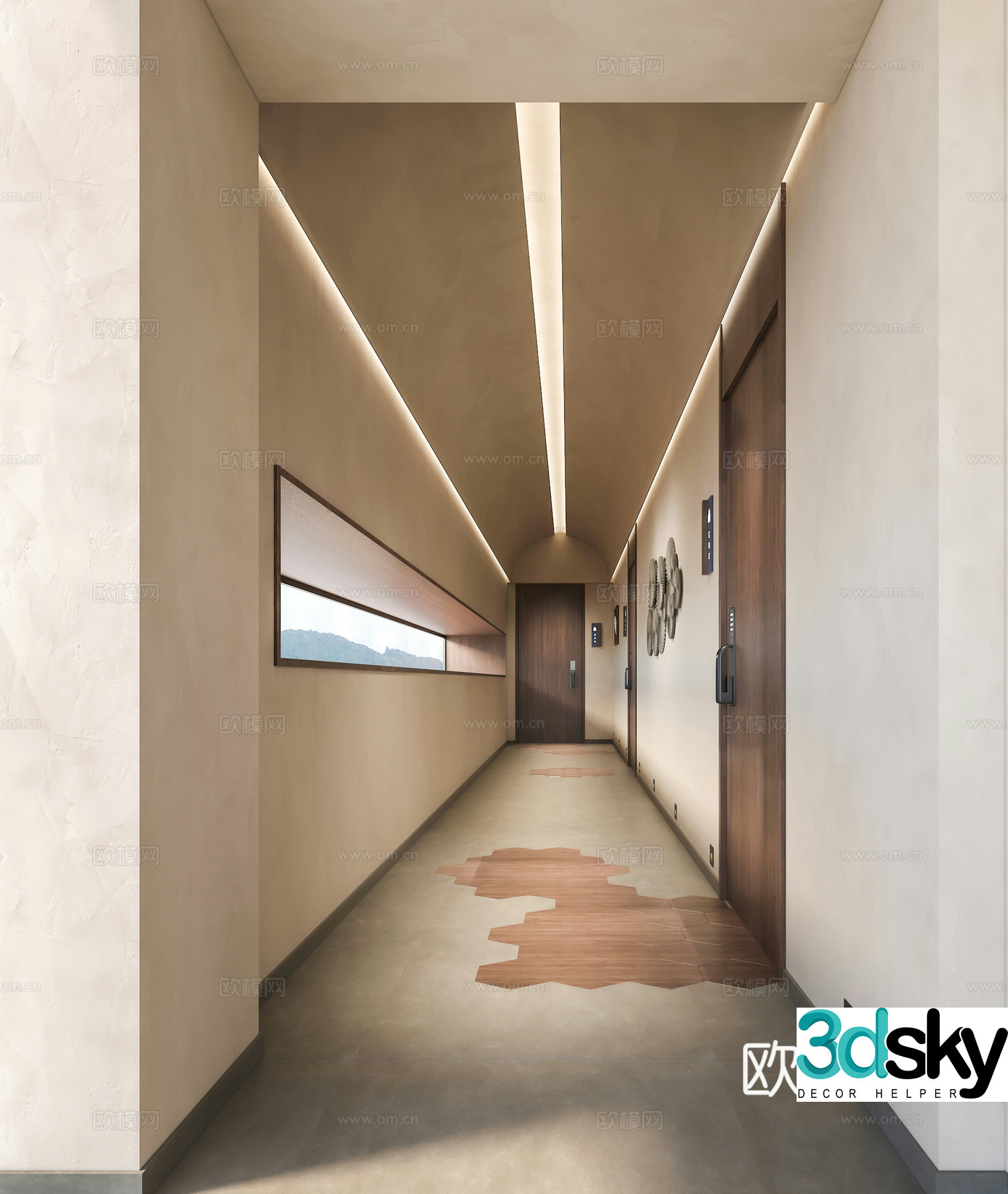 B&B corridor 3D model