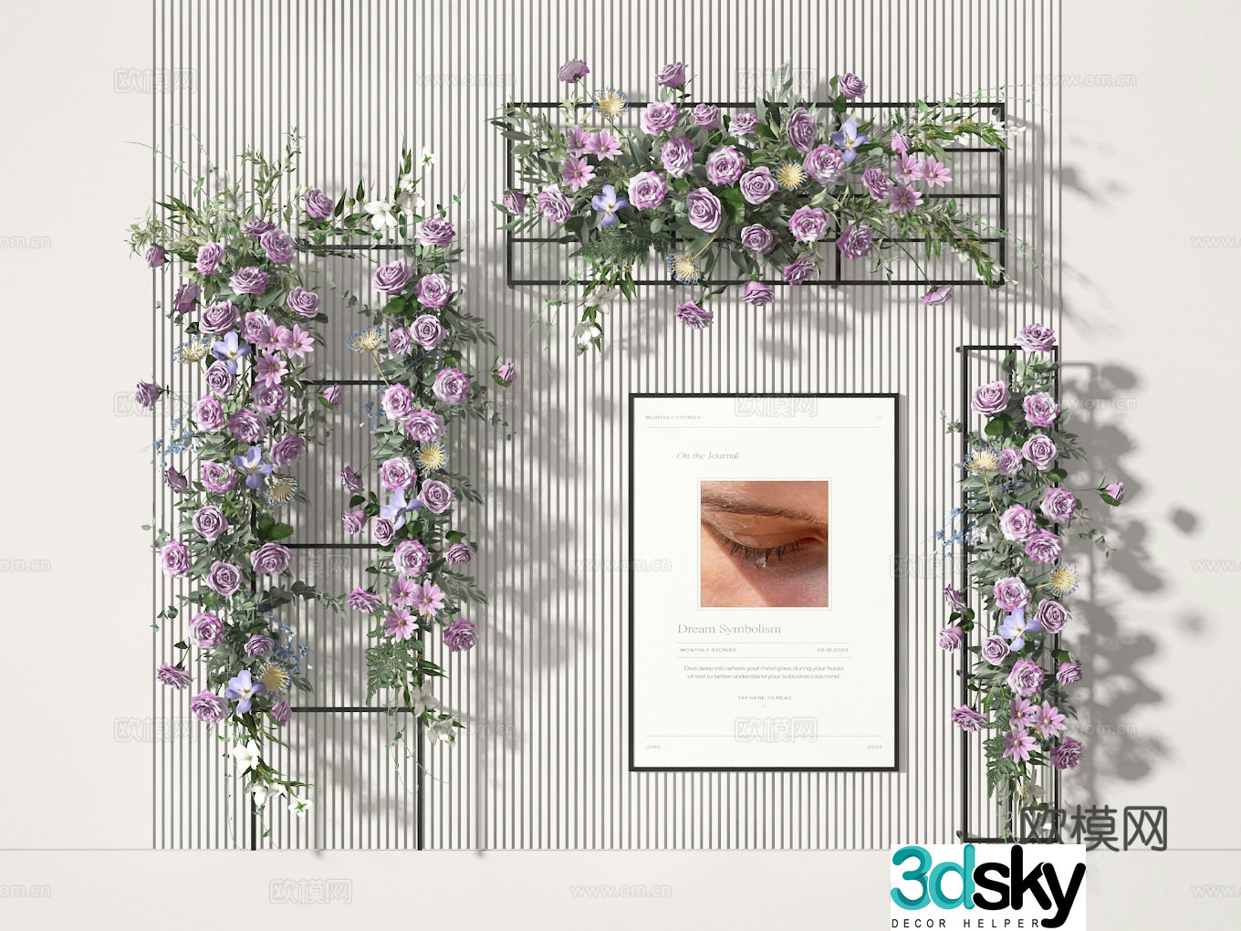 Flower wall 3d model