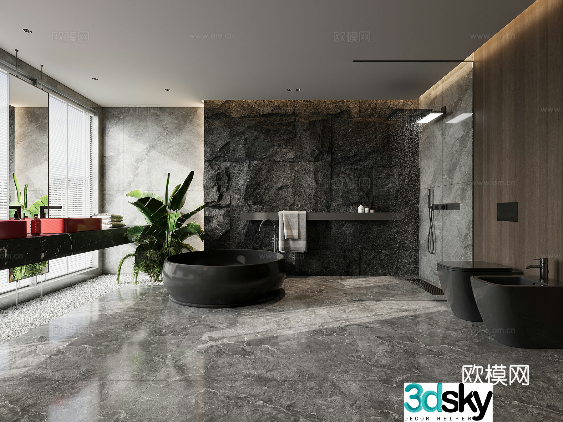 Modern bathroom 3d model