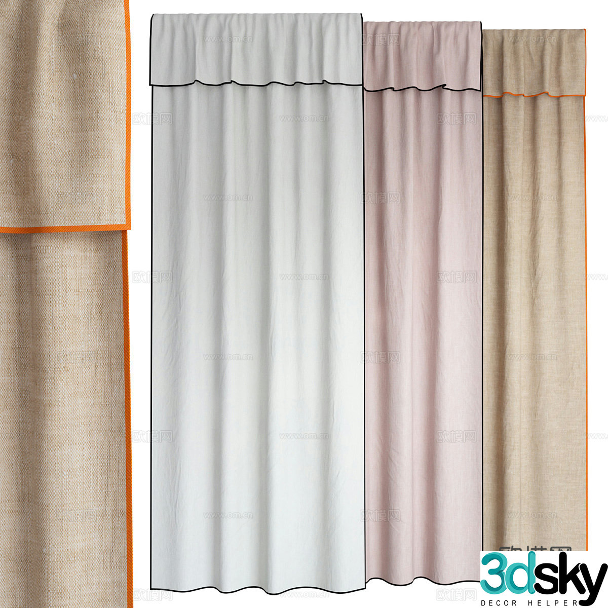 Curtain 3d model
