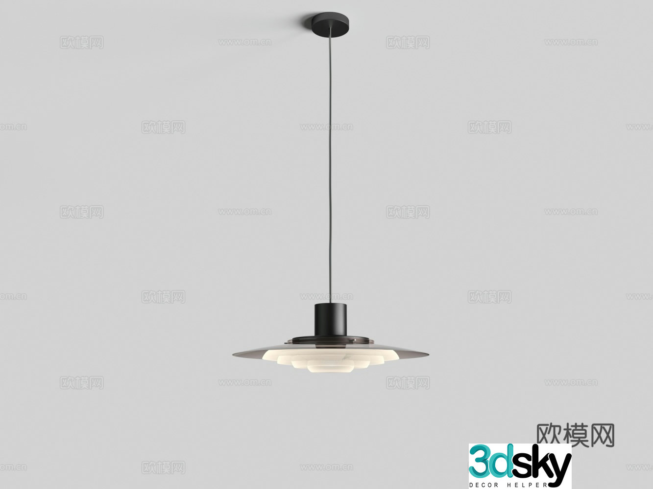 Modern metal chandeliers restaurant chandeliers 3d model