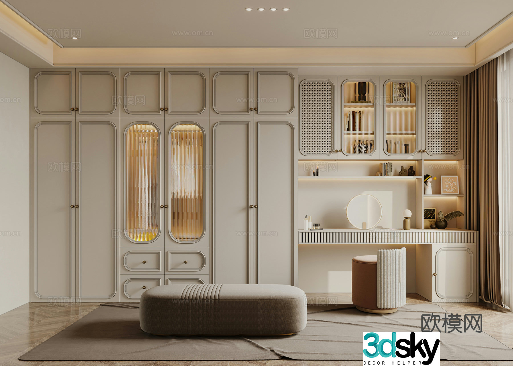 French cloakroom 3d model