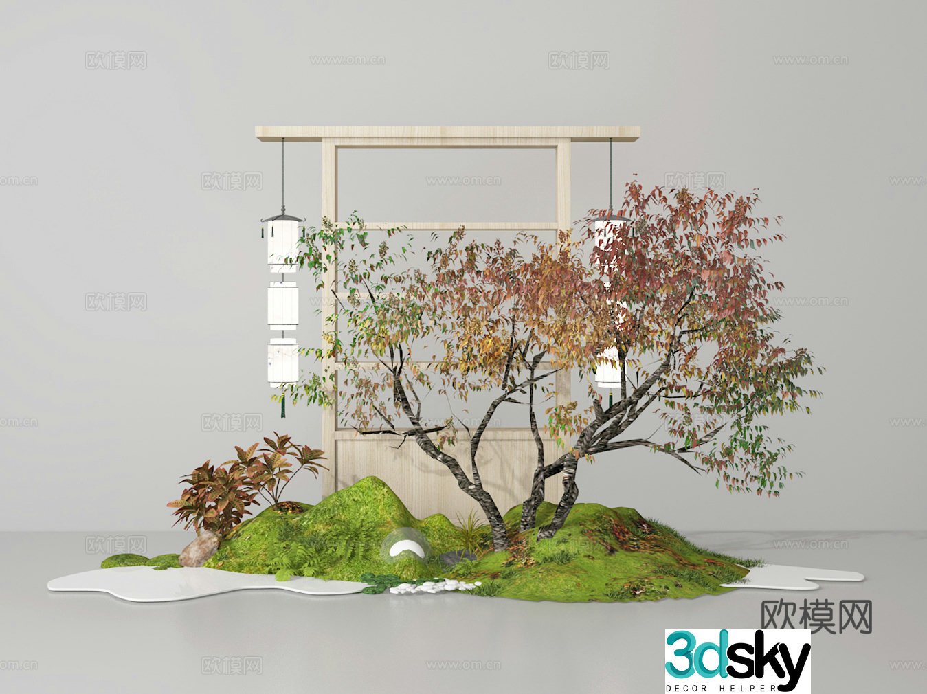 Landscape plant 3d model