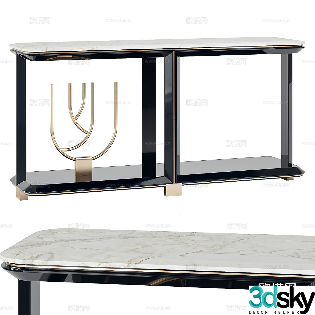 New Chinese light luxury GRACE end viewing platform 3D model