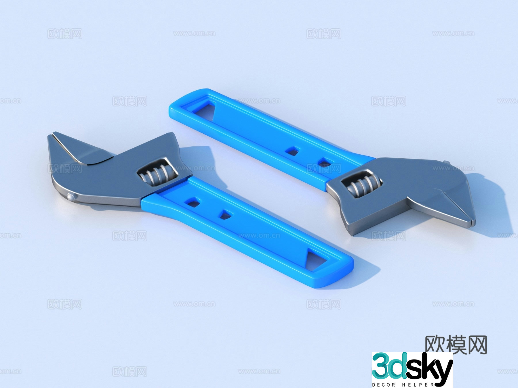 Wrench movable wrench movable board 3d model
