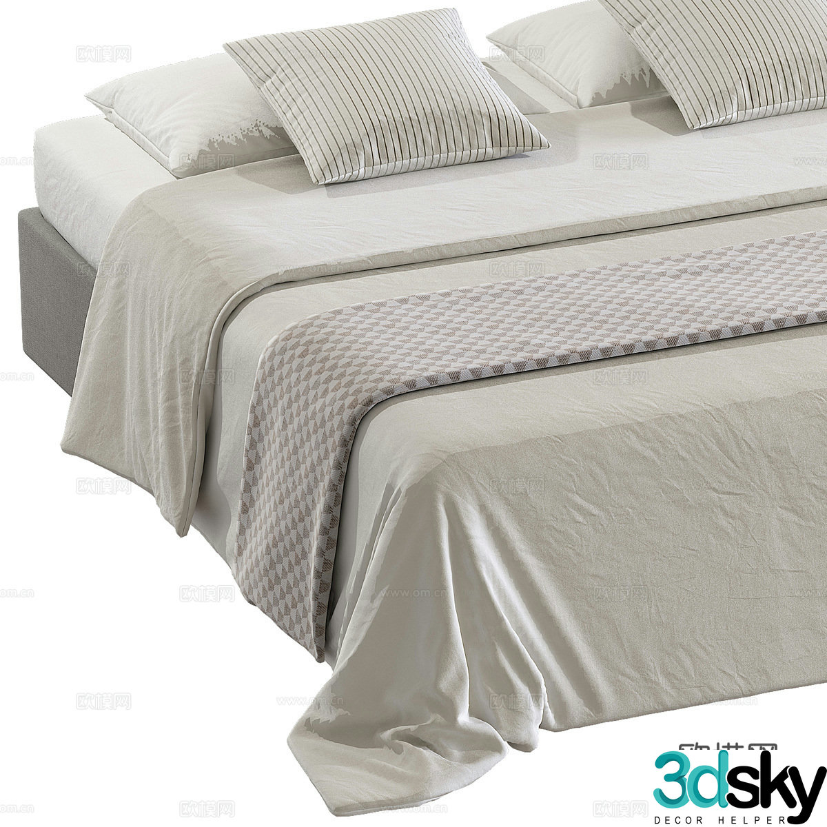 Double bed 3d model
