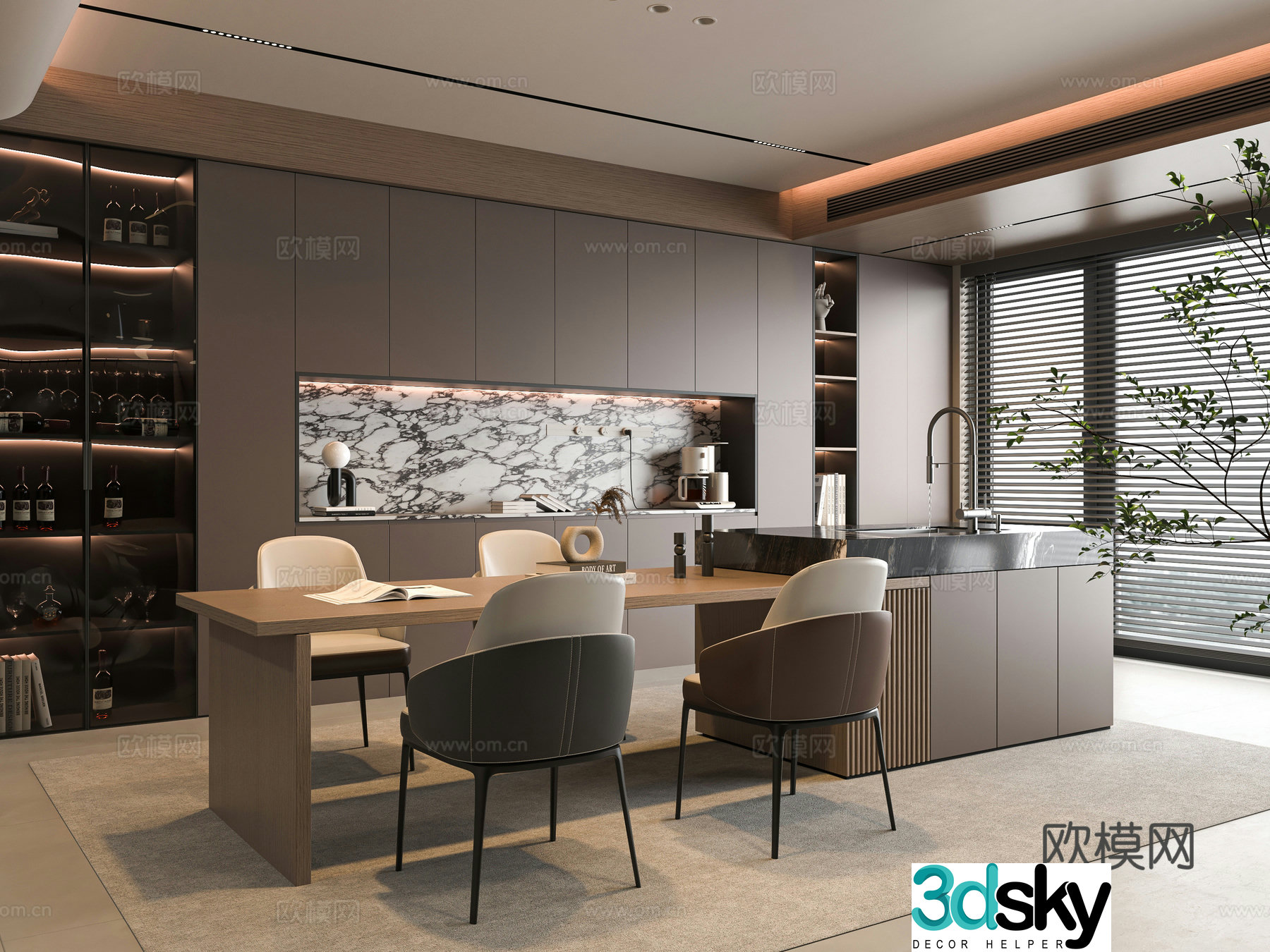 Italian restaurant 3d model
