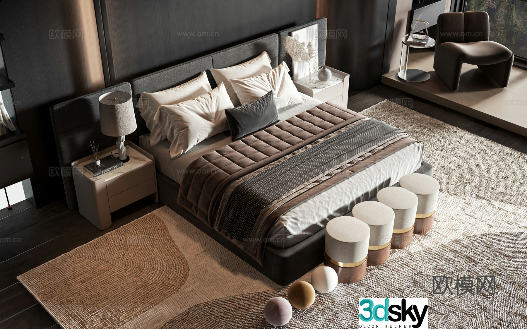 Modern style product bed 3d model