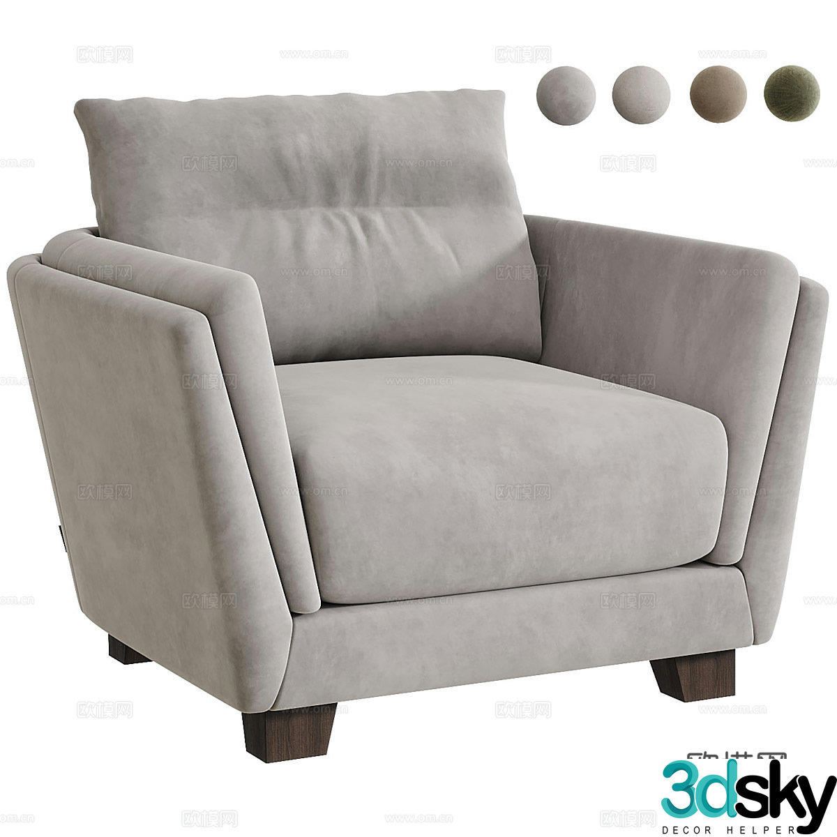 Sofa coffee table combination 3D model