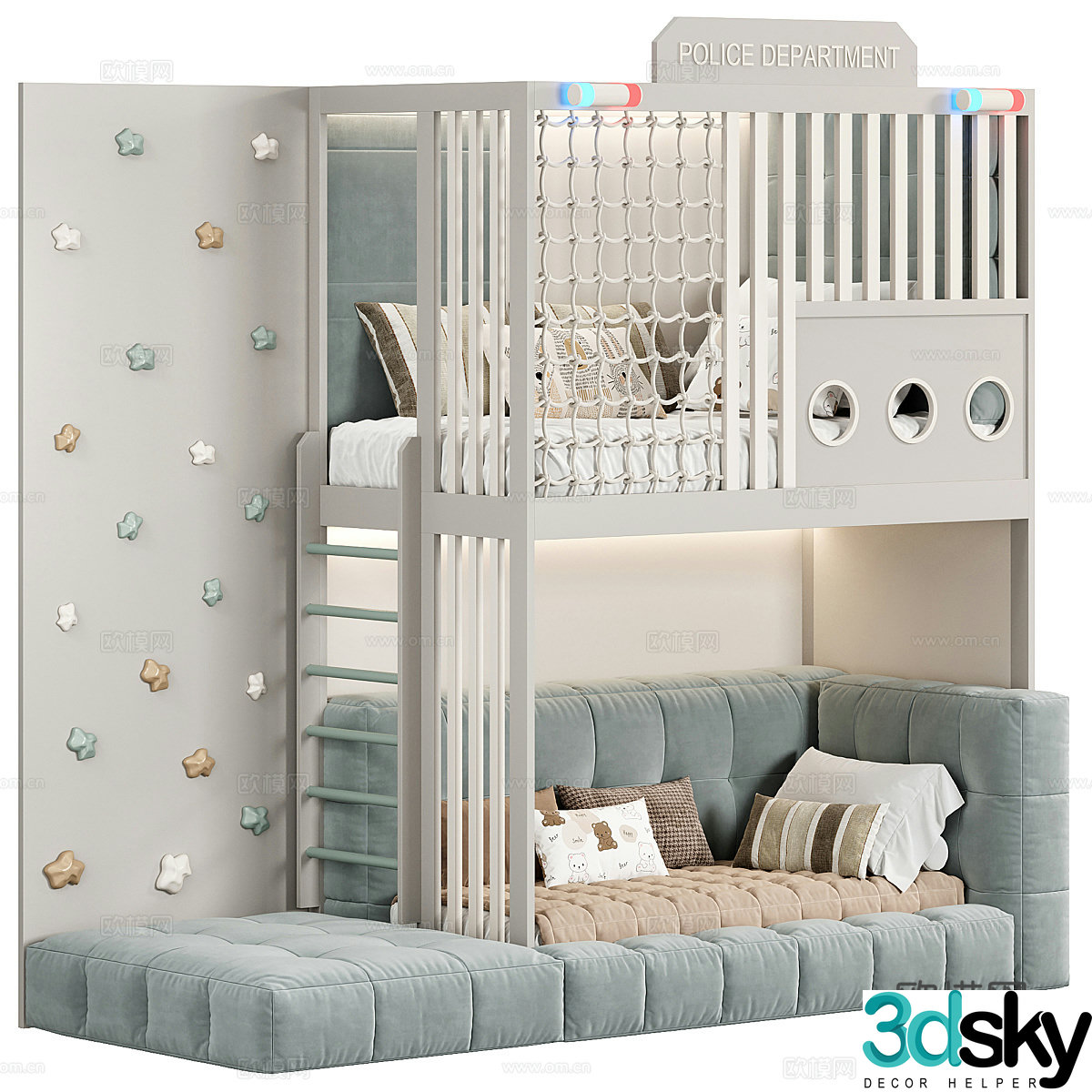 Children’s bunk bed 3d model