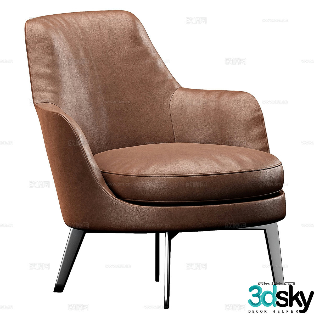 Flexform modern lounge chair 3d model