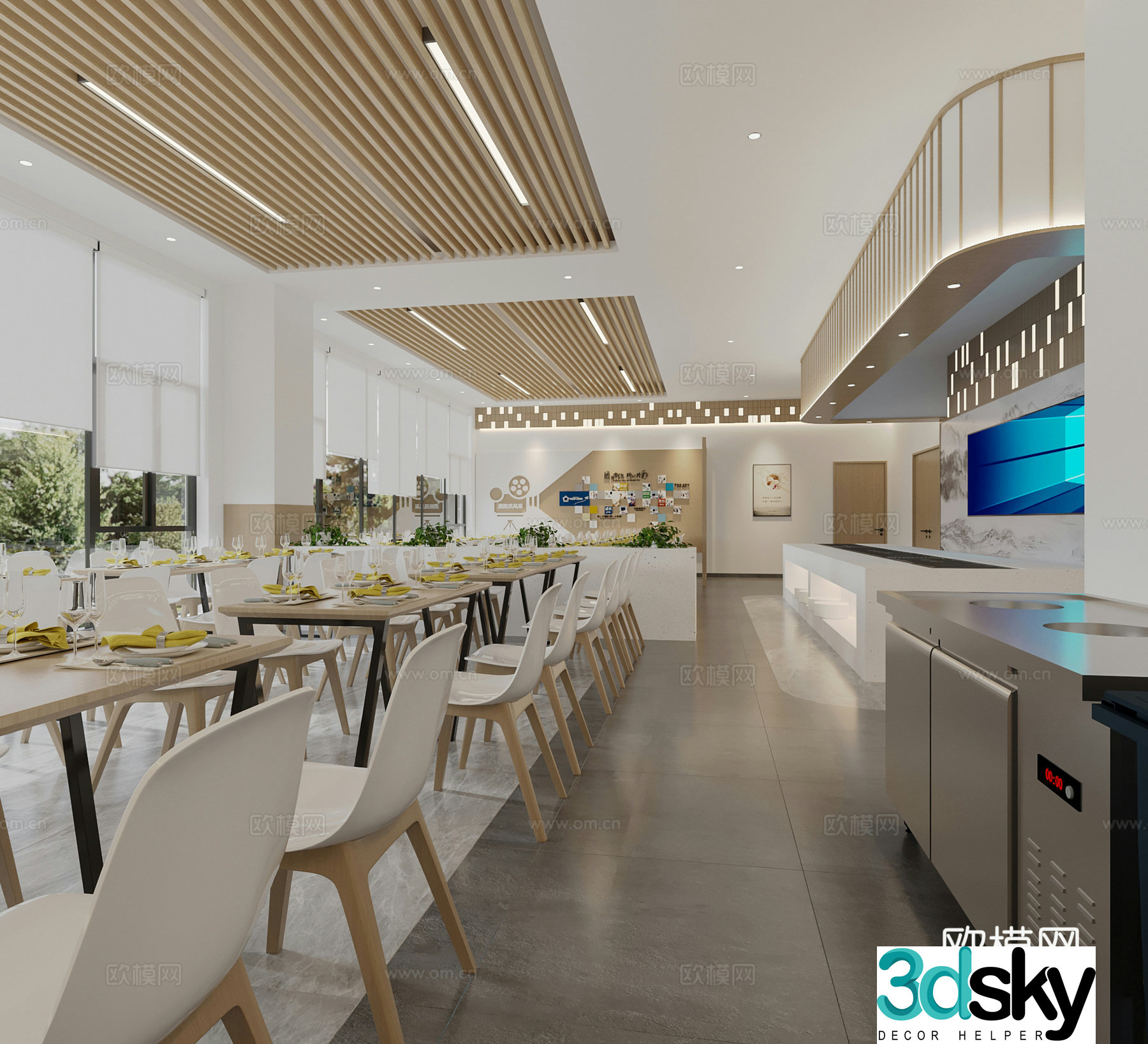 Modern restaurant 3d model