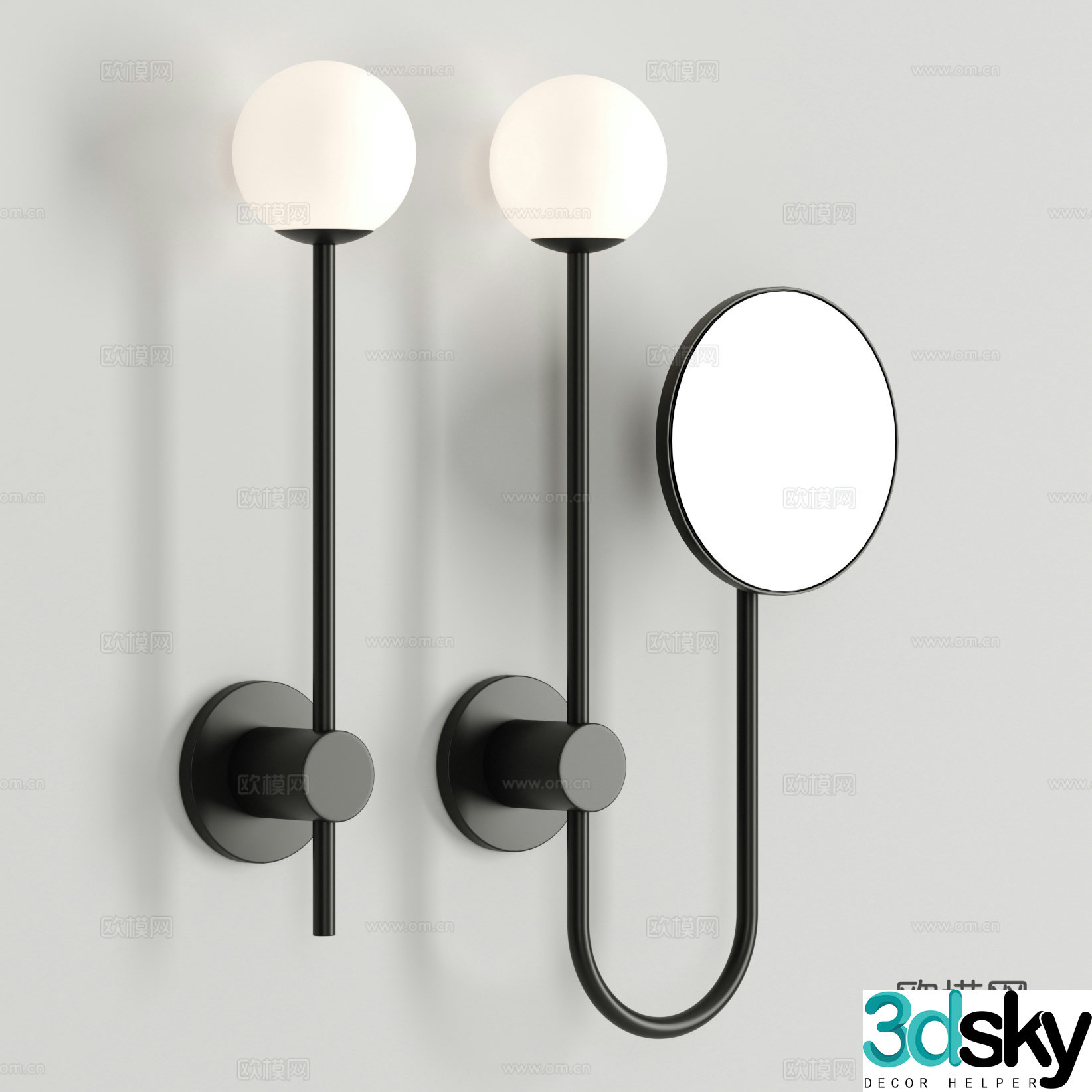 Minimalist wall lamp Art wall lamp Simple wall lamp Model wall lamp Small wall lamp Children’s wall lamp Garden 3D model