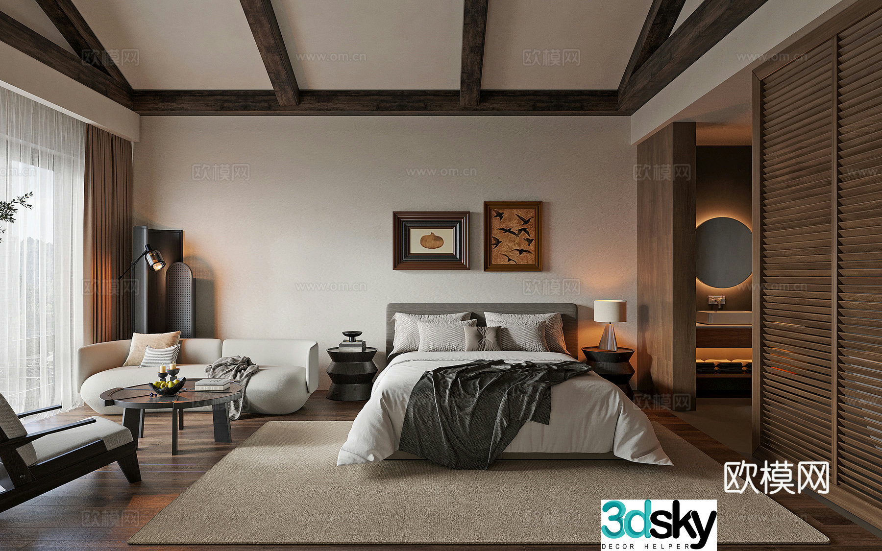 Wasabi Middle Style B&B Room 3D Model