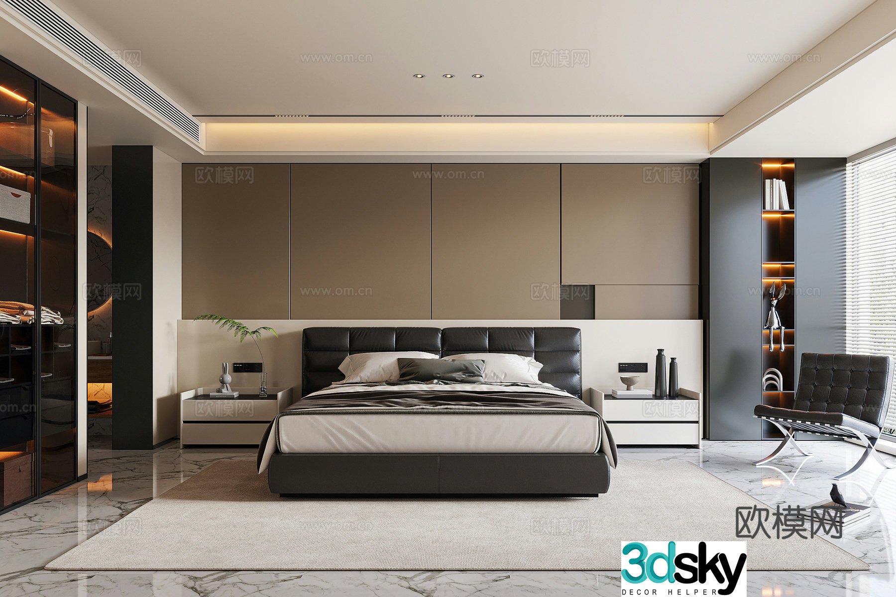 Modern bedroom 3d model