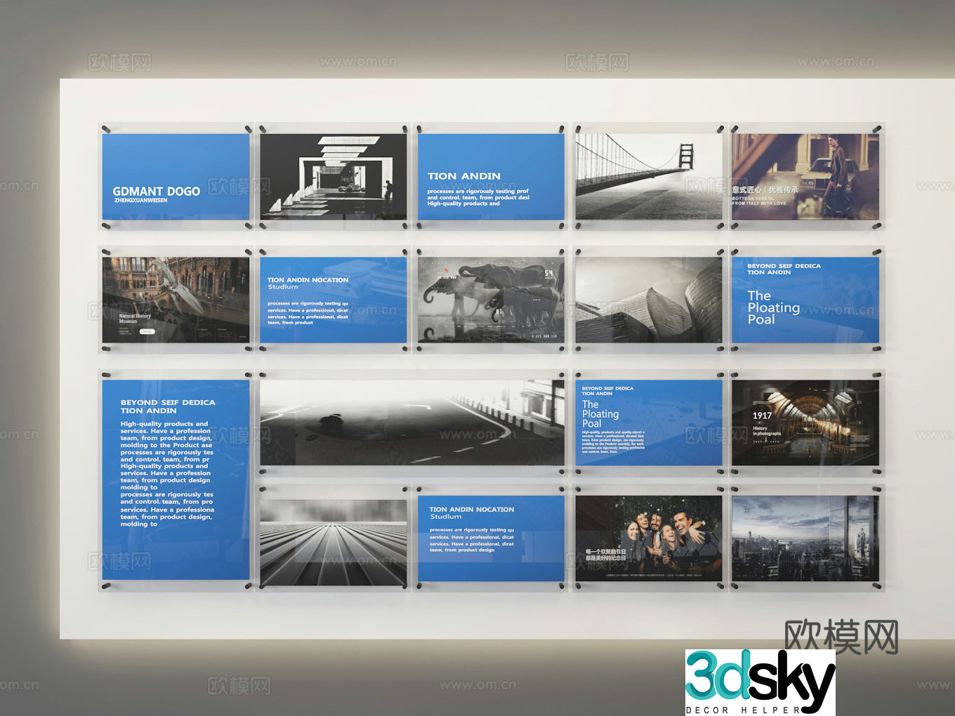 Advertising wall 3d model