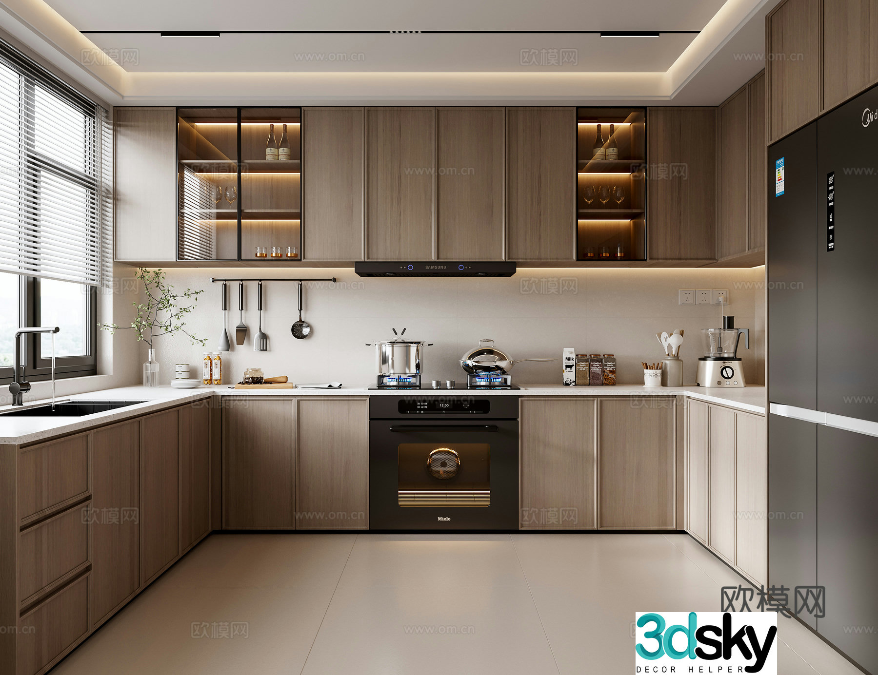 New Chinese kitchen 3D model
