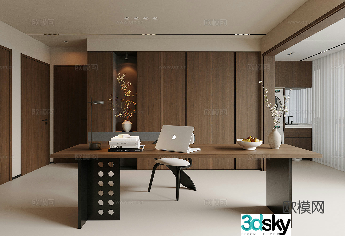 Wasabi office desk chair combination 3D model