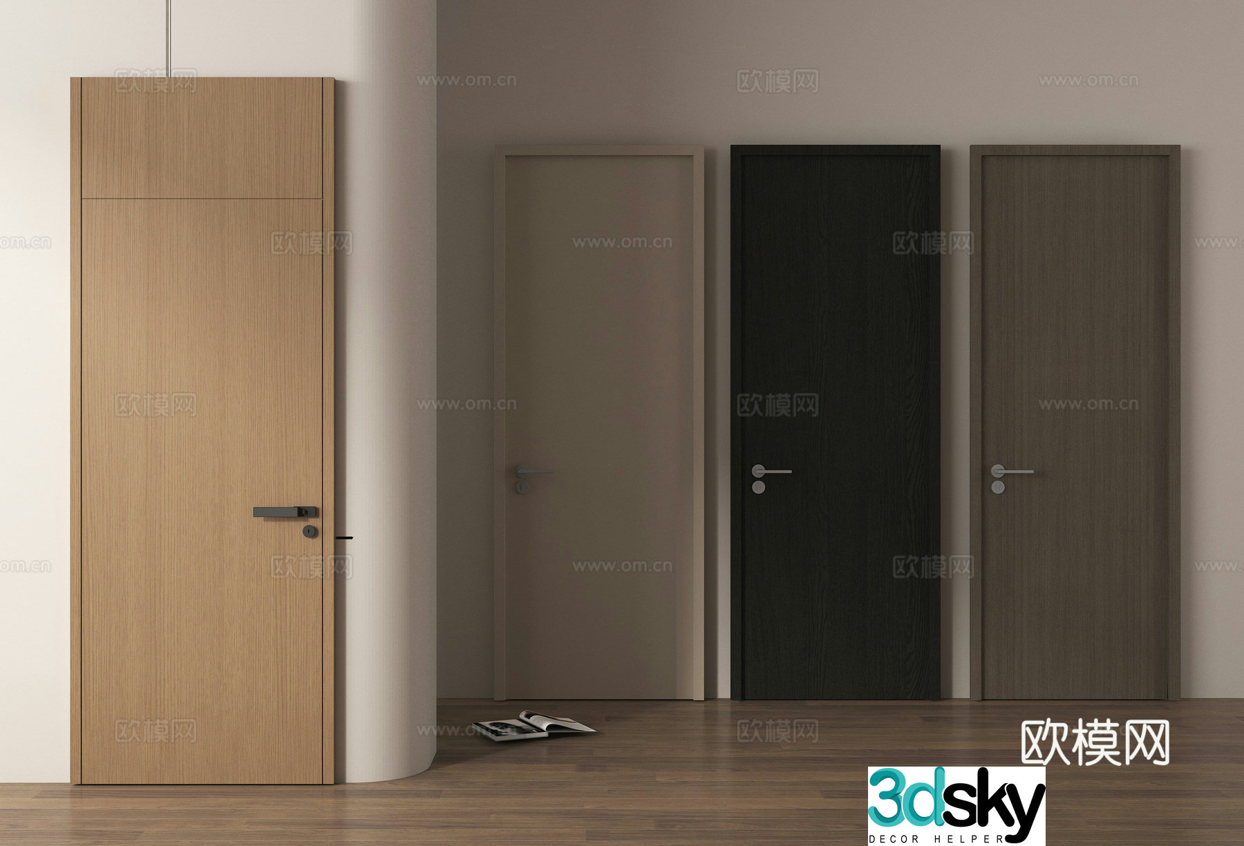 Entry door Entry door Single-open door Room door Bedroom door 3D model