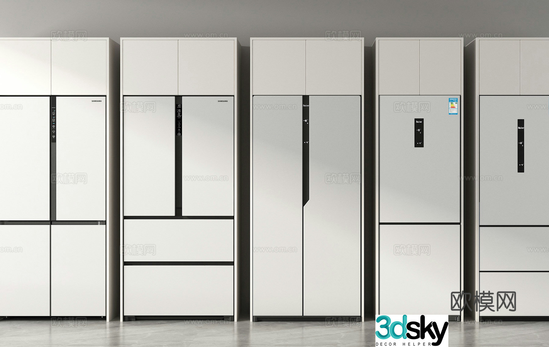 Refrigerator Double-door refrigerator Smart refrigerator 3D model