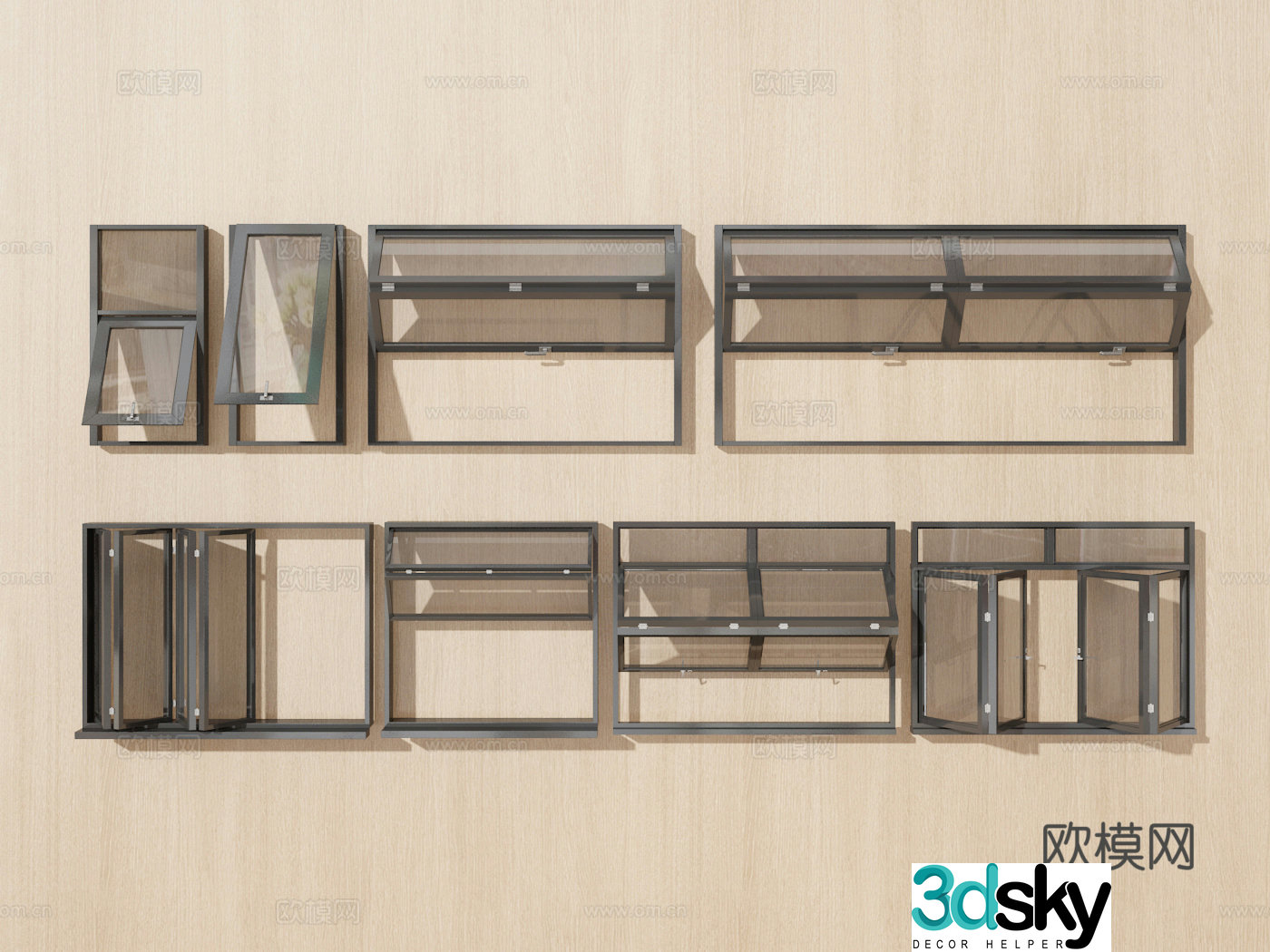 3D model of folding window