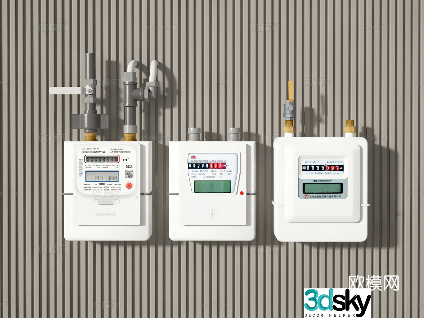 Gas meter 3D model