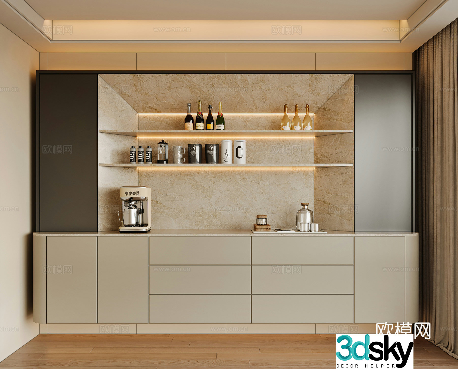 Modern sideboard 3D model