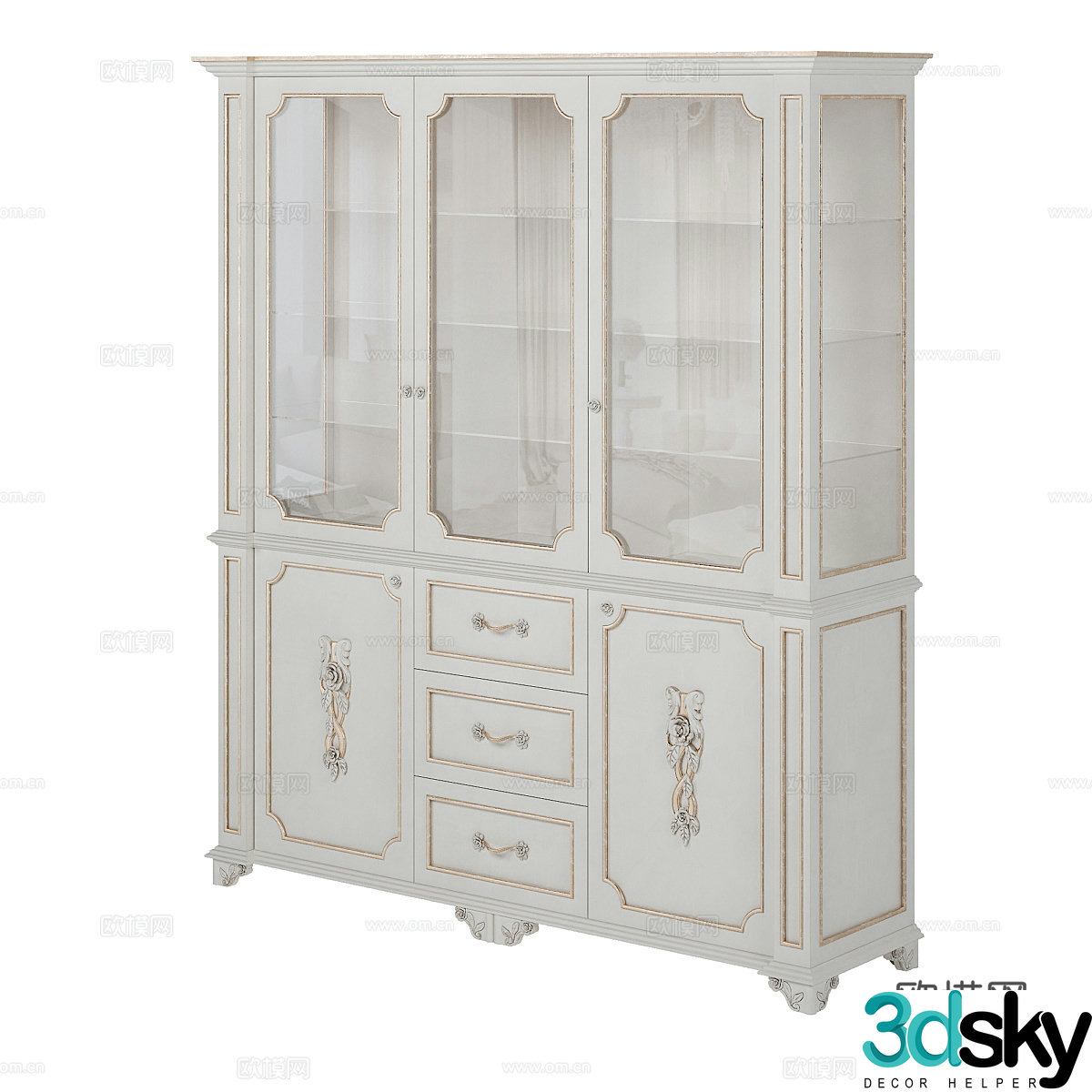 Wine cabinet side cabinet storage cabinet 3d model